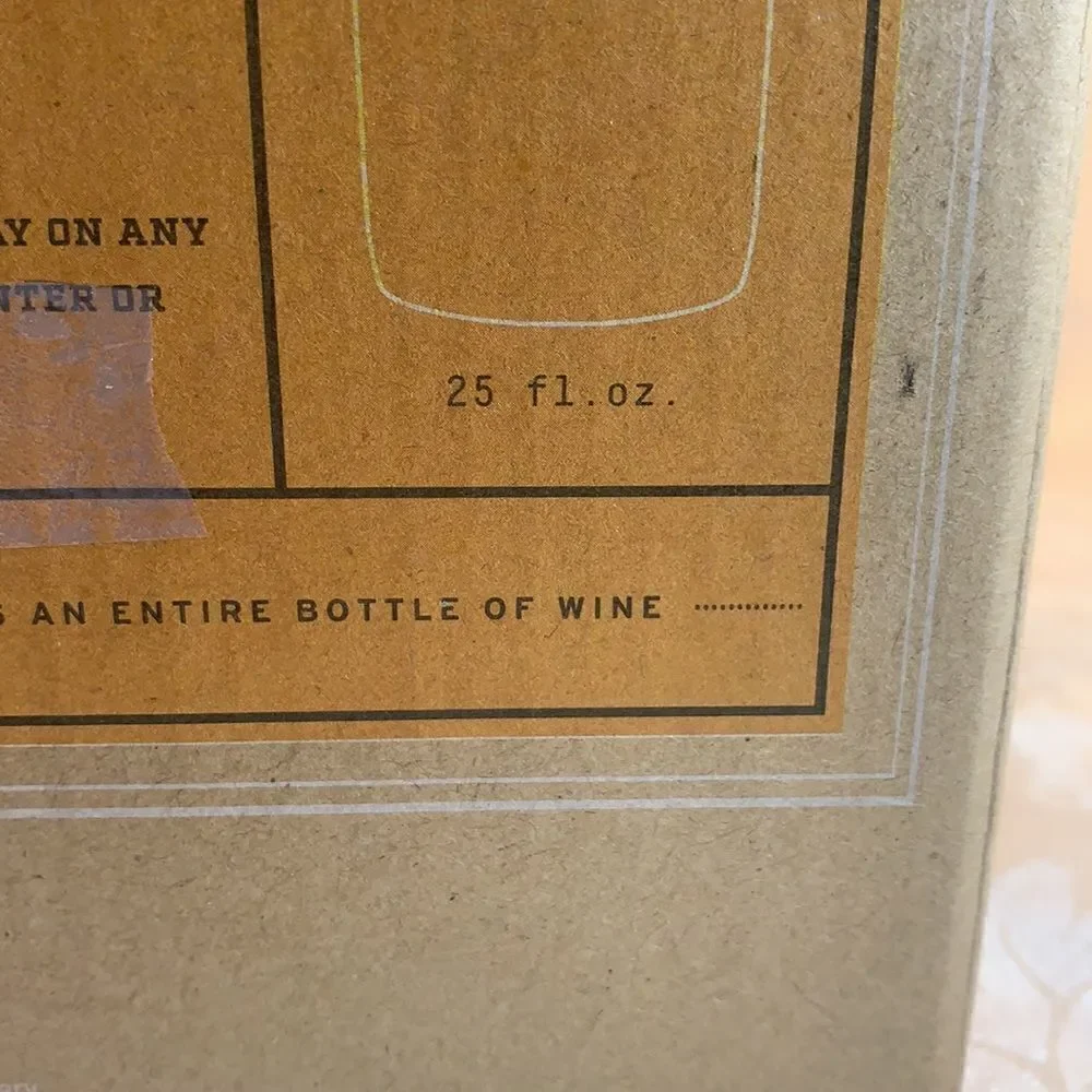 Wine Bottle Glass Refinery 25 Fluid Ounces Stylish Elegant Unique Playful Glass